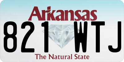 AR license plate 821WTJ