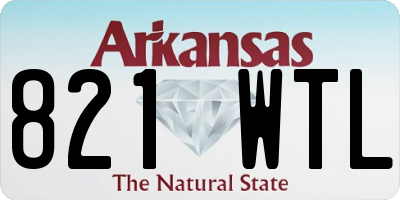 AR license plate 821WTL