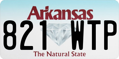 AR license plate 821WTP