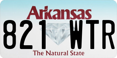 AR license plate 821WTR