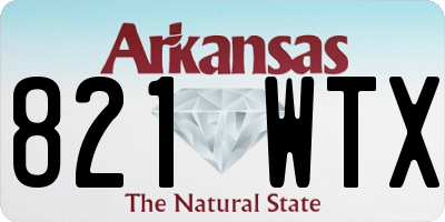 AR license plate 821WTX