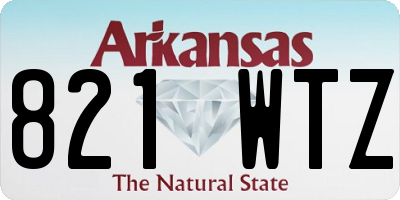 AR license plate 821WTZ