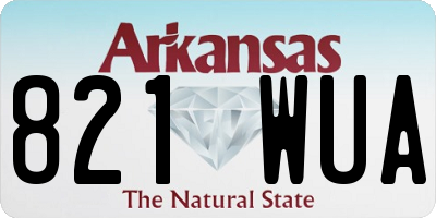 AR license plate 821WUA
