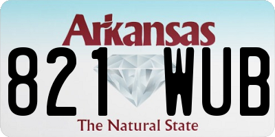 AR license plate 821WUB