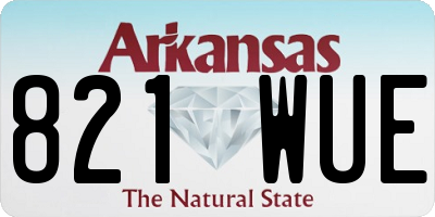 AR license plate 821WUE