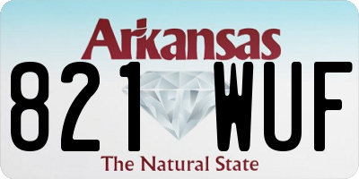 AR license plate 821WUF