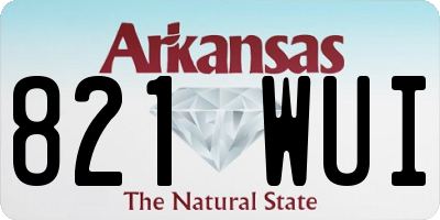 AR license plate 821WUI