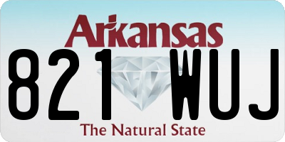 AR license plate 821WUJ