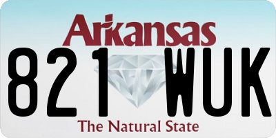 AR license plate 821WUK