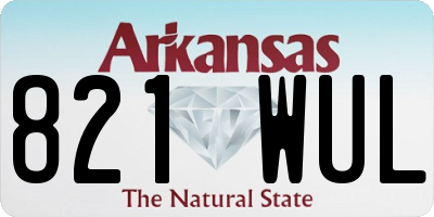 AR license plate 821WUL