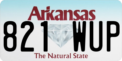AR license plate 821WUP