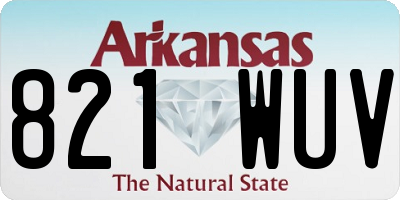 AR license plate 821WUV