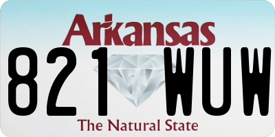 AR license plate 821WUW