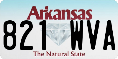 AR license plate 821WVA