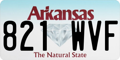 AR license plate 821WVF