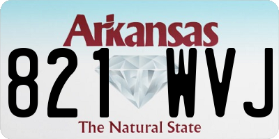 AR license plate 821WVJ