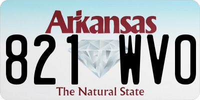 AR license plate 821WVO