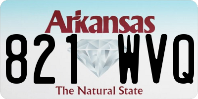 AR license plate 821WVQ