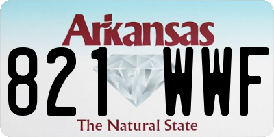 AR license plate 821WWF