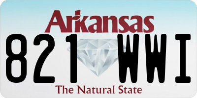 AR license plate 821WWI