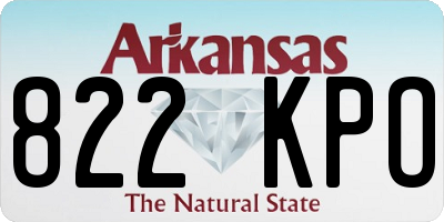 AR license plate 822KPO