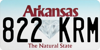 AR license plate 822KRM