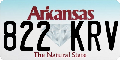 AR license plate 822KRV