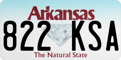AR license plate 822KSA