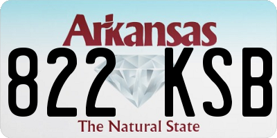 AR license plate 822KSB