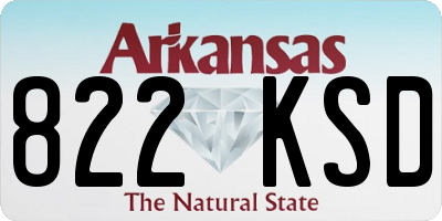 AR license plate 822KSD
