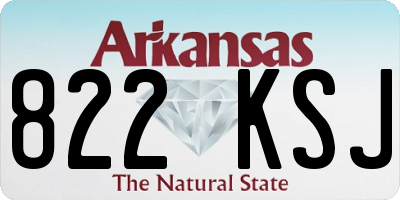 AR license plate 822KSJ