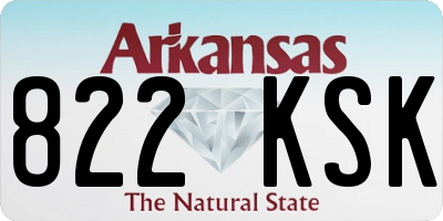 AR license plate 822KSK