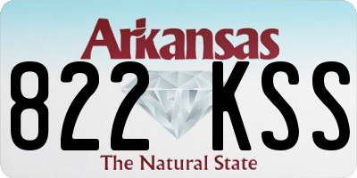 AR license plate 822KSS