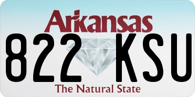 AR license plate 822KSU
