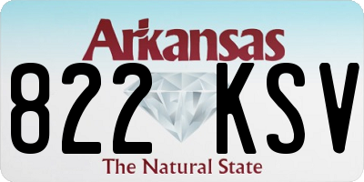 AR license plate 822KSV