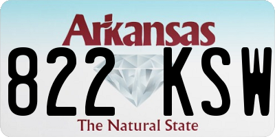AR license plate 822KSW