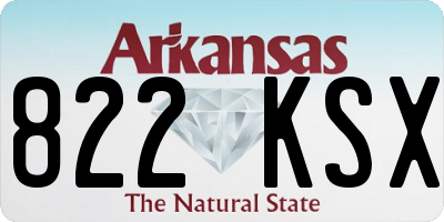 AR license plate 822KSX