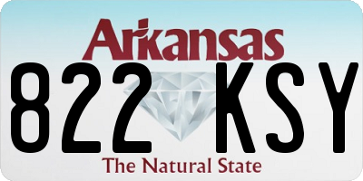 AR license plate 822KSY