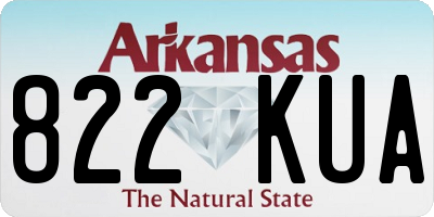 AR license plate 822KUA