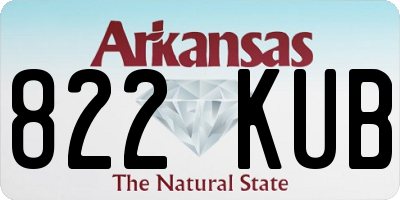 AR license plate 822KUB