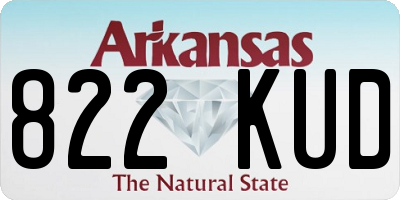 AR license plate 822KUD