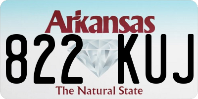 AR license plate 822KUJ