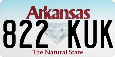 AR license plate 822KUK