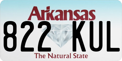 AR license plate 822KUL