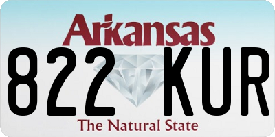 AR license plate 822KUR