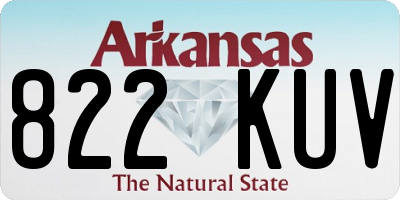 AR license plate 822KUV
