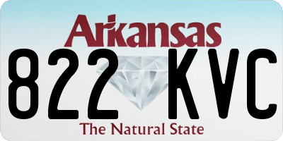 AR license plate 822KVC