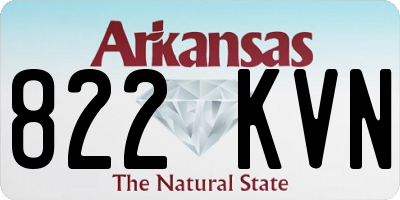 AR license plate 822KVN