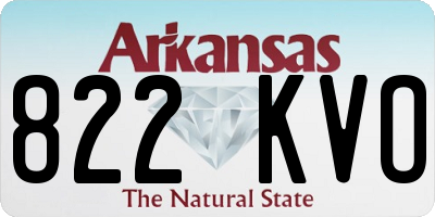 AR license plate 822KVO