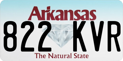 AR license plate 822KVR